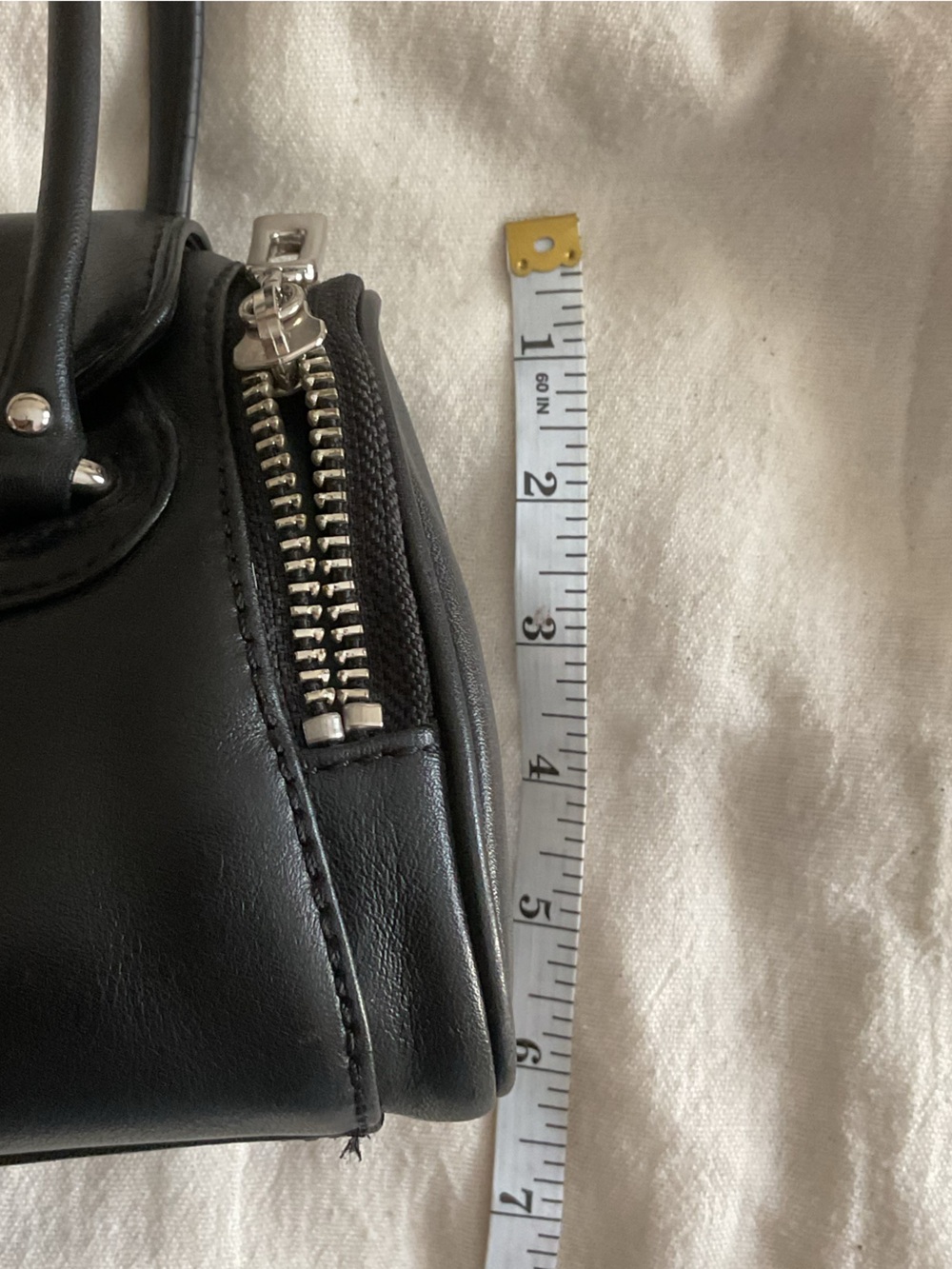 Cole Haan Black Shoulder Leather Bag with Silver Hardware. NWOT condition. OS - Picture 12 of 13